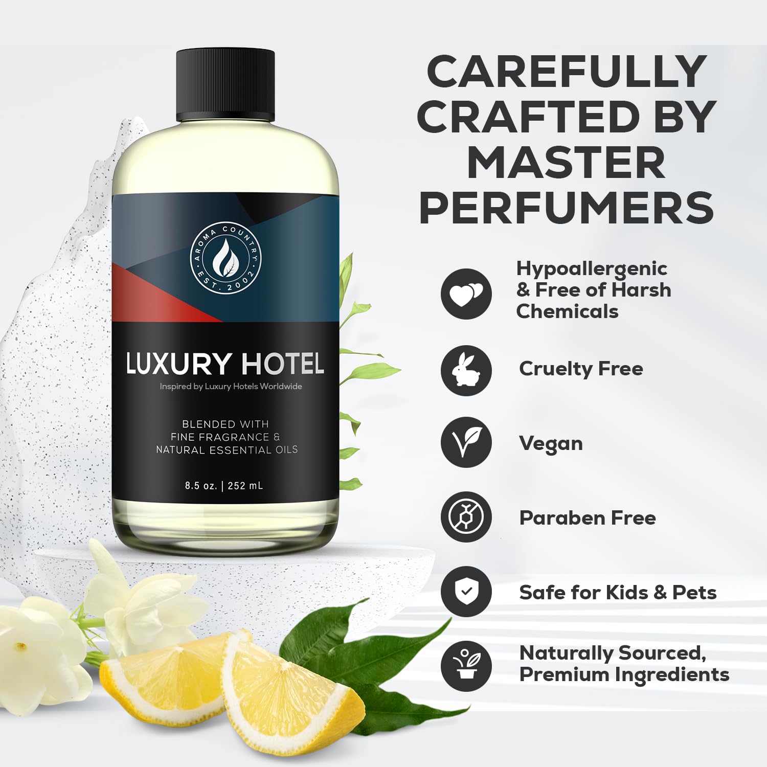 Packaging box of AROMA COUNTRY Ritzy Luxury Hotel Diffuser Oil