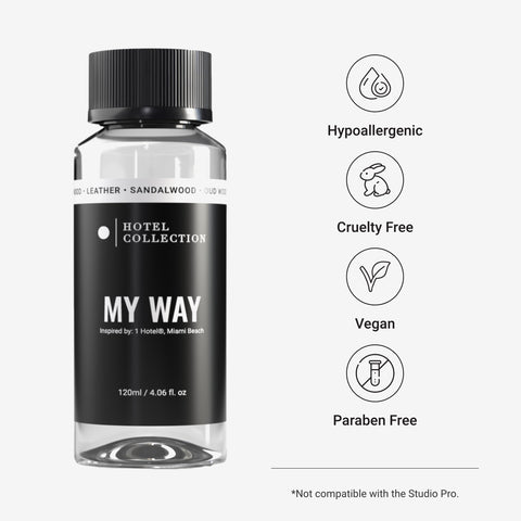 Aroma360 My Way diffuser oil with cedar note enhances inviting spaces