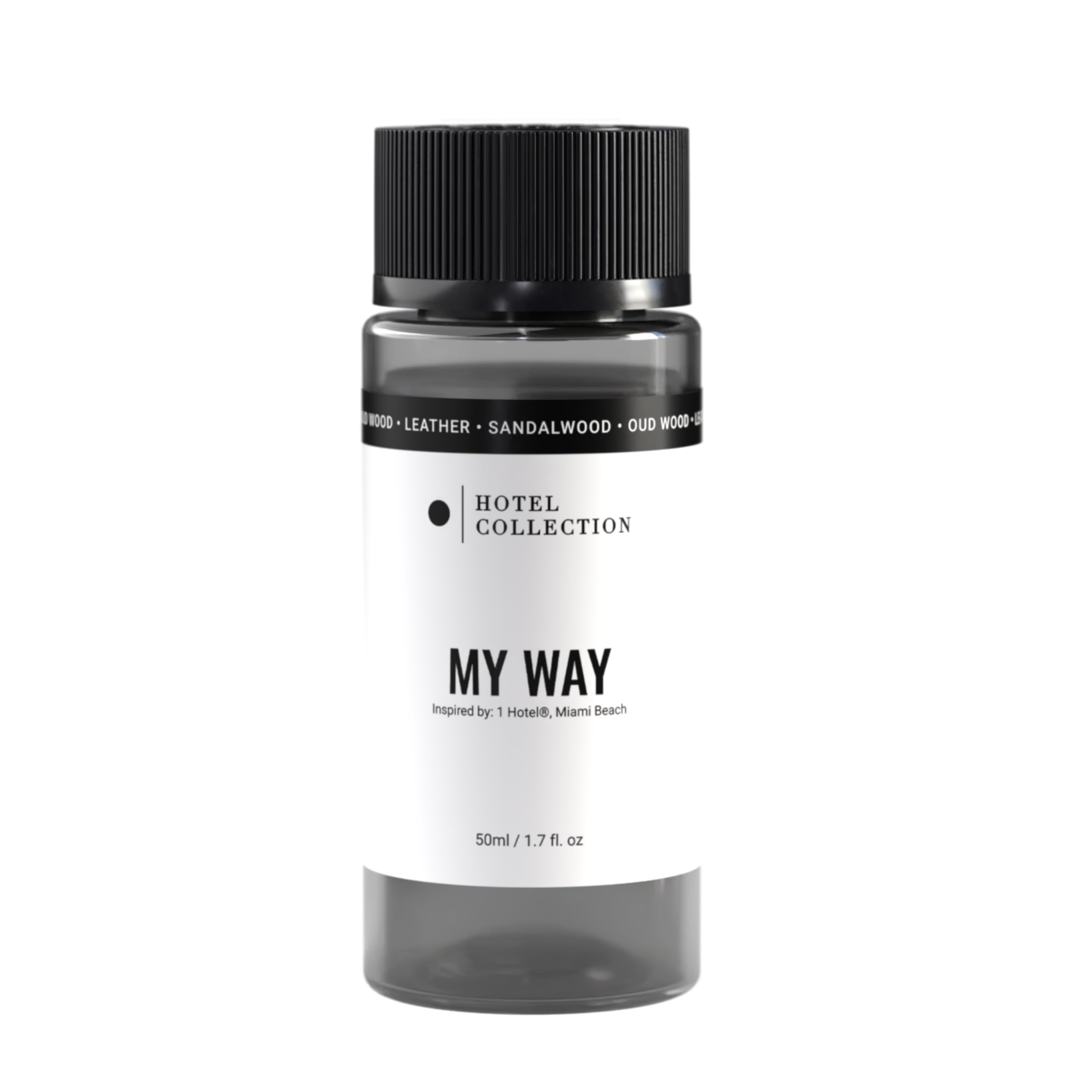 Aroma360 My Way diffuser oil bottle with sandalwood notes for warm ambience.