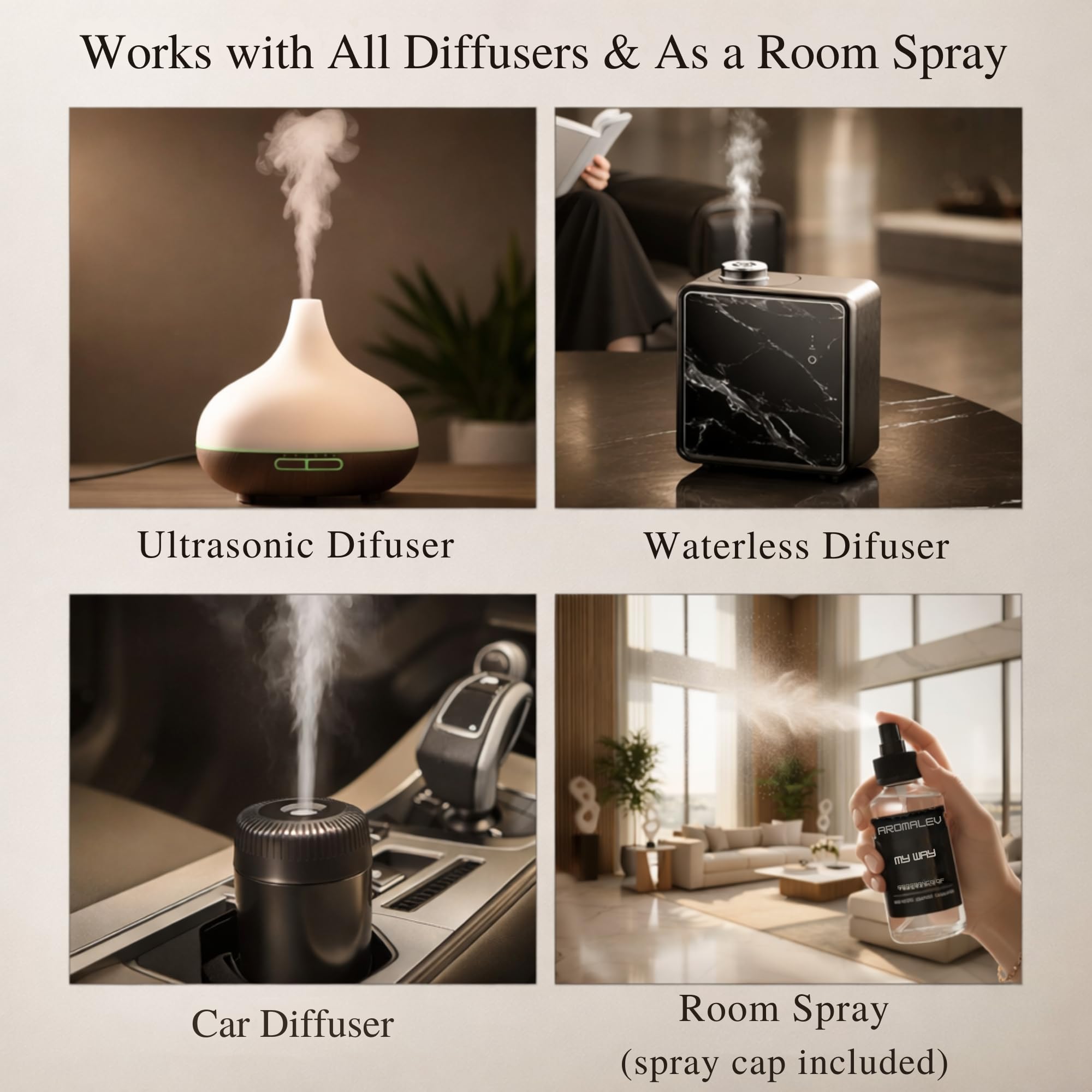 AROMALEV My Way diffuser in a cozy living room enhancing ambiance.