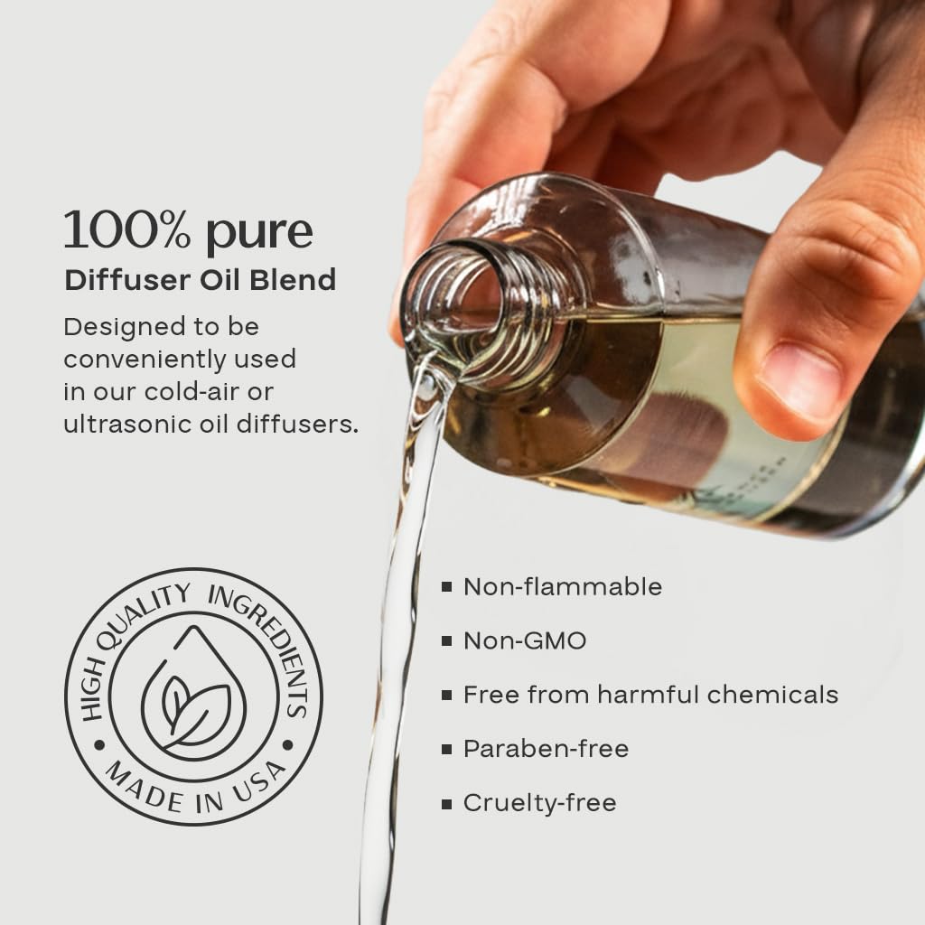 Smooth liquid texture of Aromaplan 24 Knights diffuser oil.
