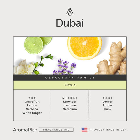 AROMAPLAN Dubai fragrance pour closeup highlights bold aroma for elegant spaces.