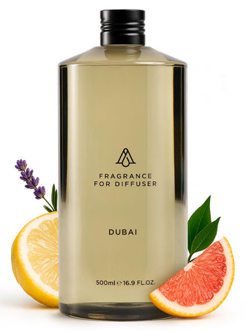 AROMAPLAN Dubai hotel diffuser oil bottle in premium packaging for hotels and homes.