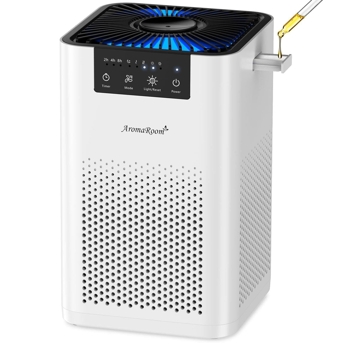 AromaRoom AP102 White front view shows a compact air purifier for any room.