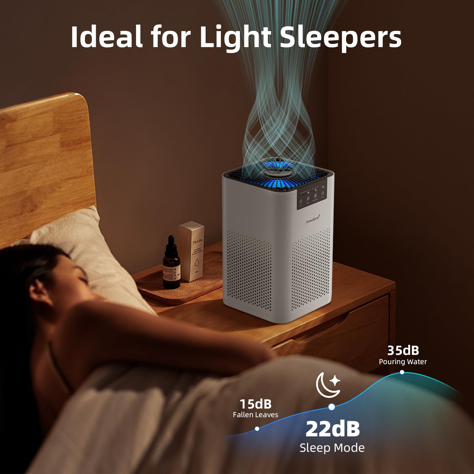 AromaRoom AP102 white captures pet odors for a fresher living area.