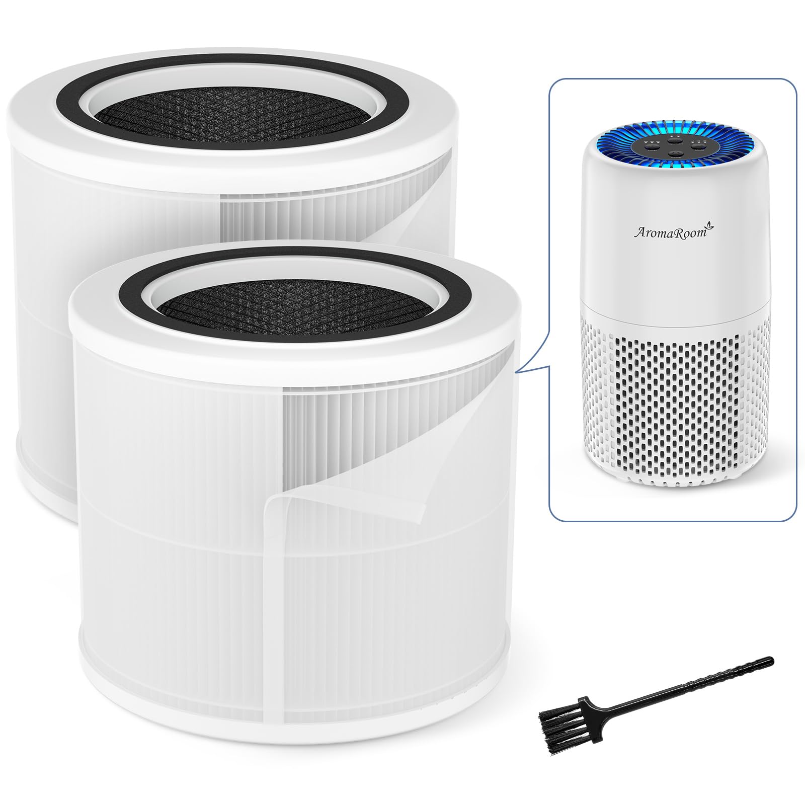 AromaRoom AP103 filter front view shows fit and performance