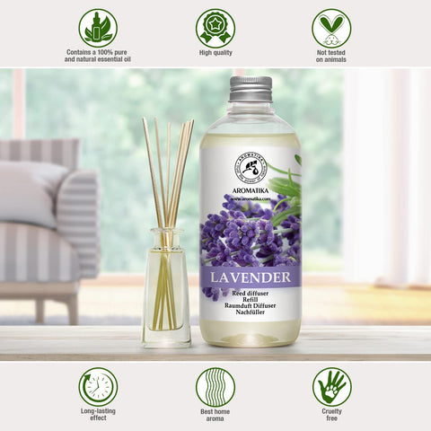 AROMATIKA bedroom diffuser creates calm atmosphere with lavender oil.