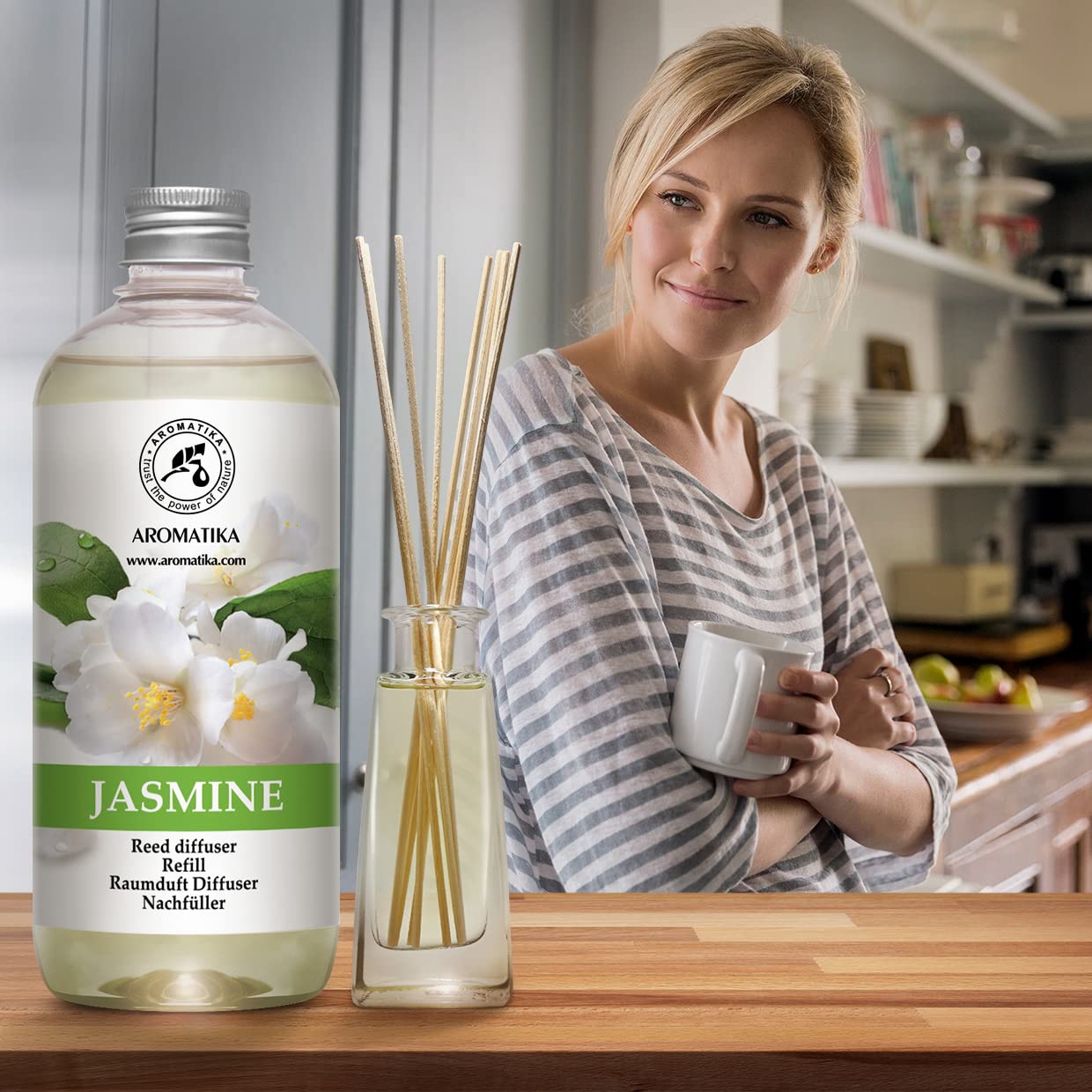 Jasmine garden scent from AROMATIKA near window enhancing mood