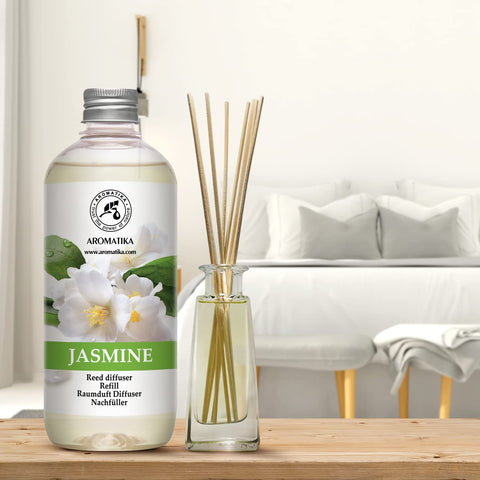 AROMATIKA Jasmine Diffuser Refill vial with pure jasmine oil for long-lasting fragrance