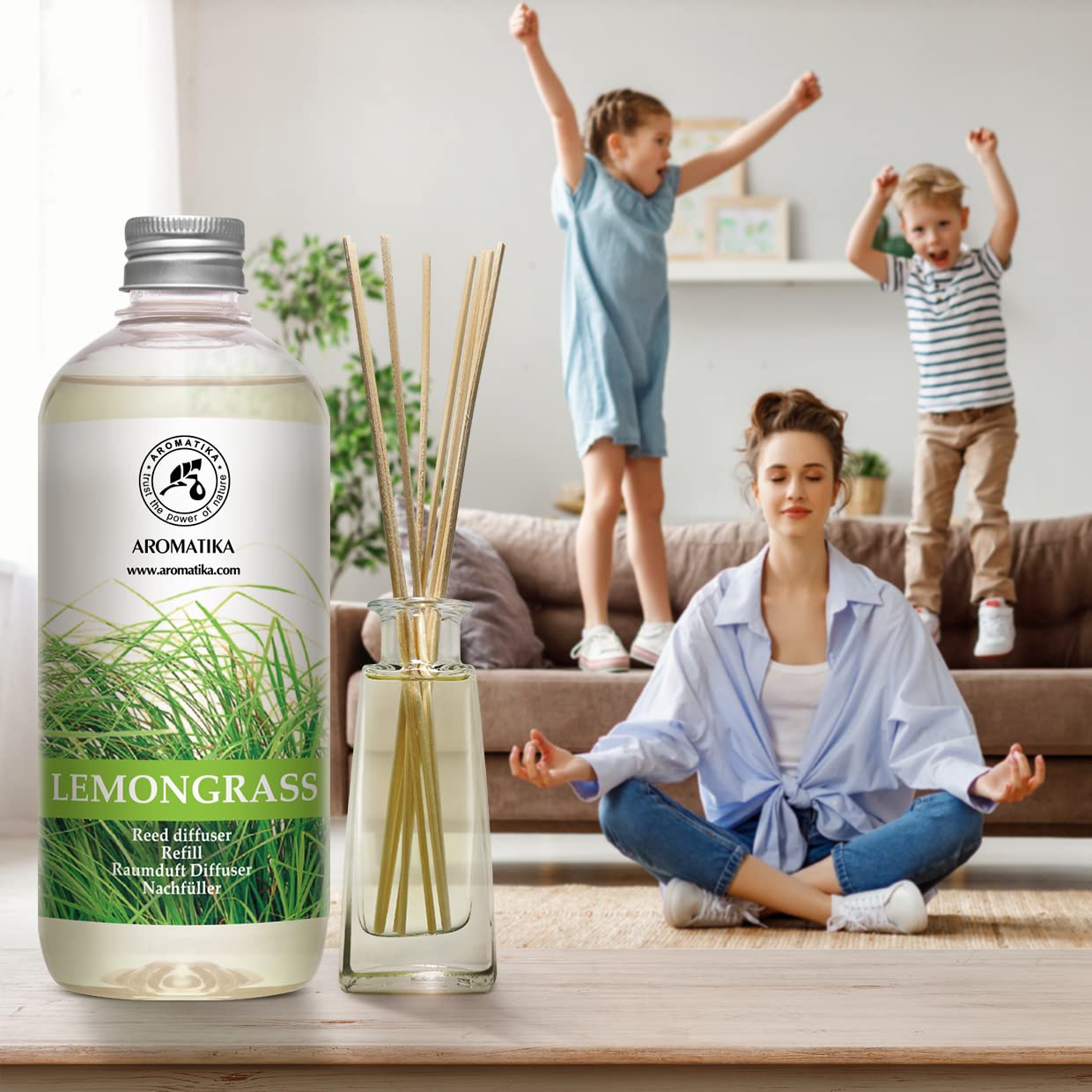 AROMATIKA Lemongrass diffuser in office or cafe spaces adds subtle scent