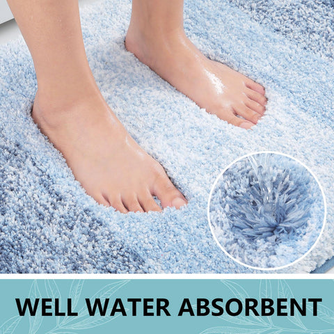 Arotive microfiber bath rug high absorbent pile soaks up moisture quickly.
