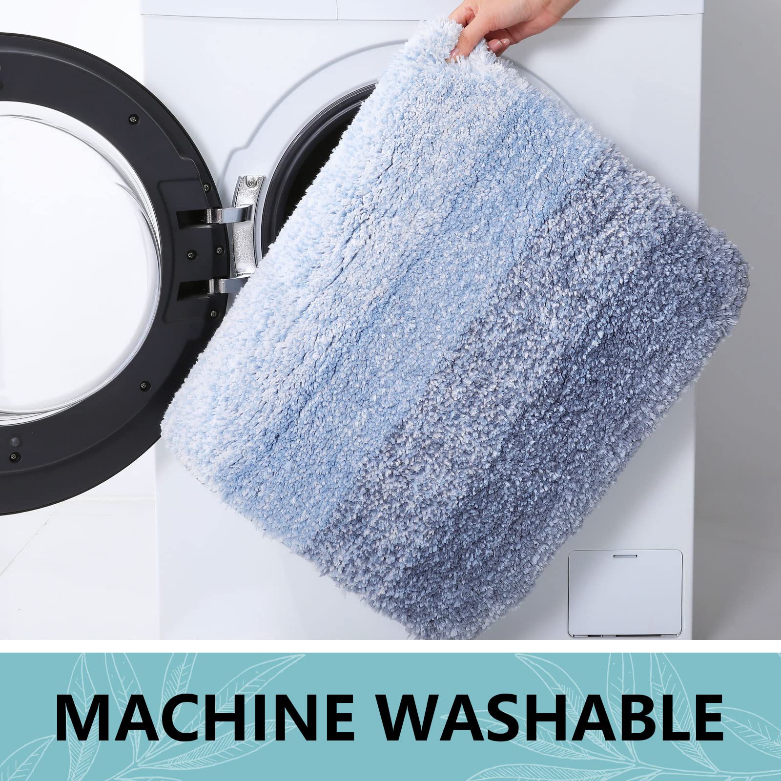 Arotive multipurpose rug design suitable for bathroom or entryways.