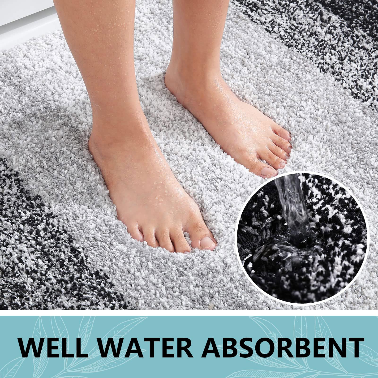 Arotive non-slip backing helps keep the mat in place.