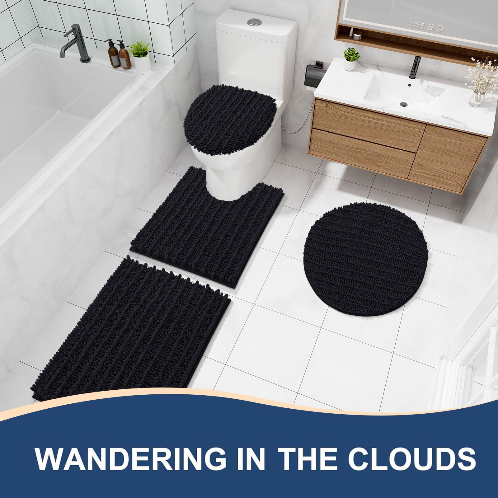 Arotive soft mat suits bathroom, kitchen, or entryway decor.