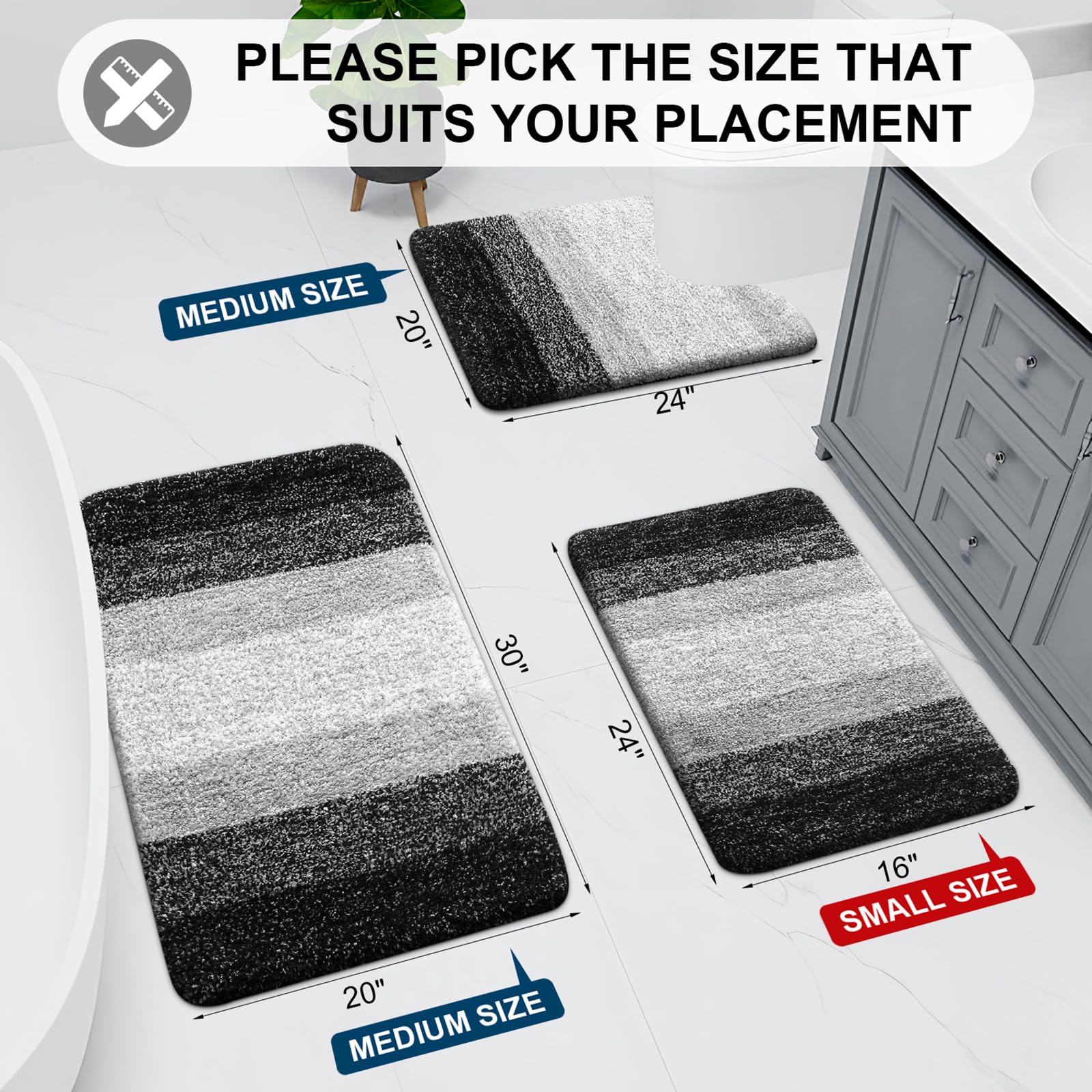 Arotive rug shows ultra-absorbent fibers to keep floors dry.