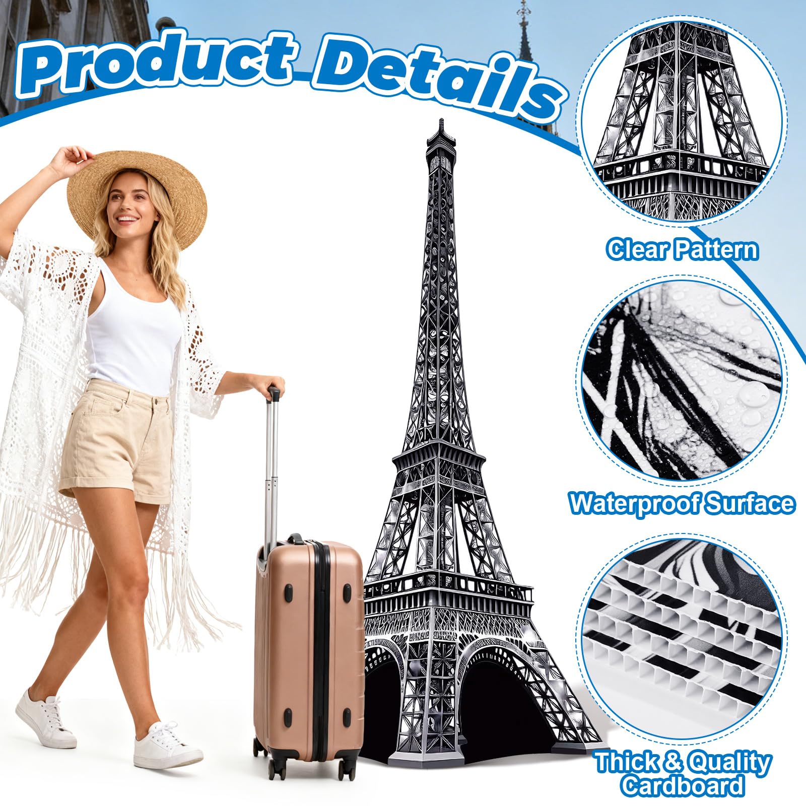 ARQRHTLY Paris-themed photo prop enhances events with iconic skyline.