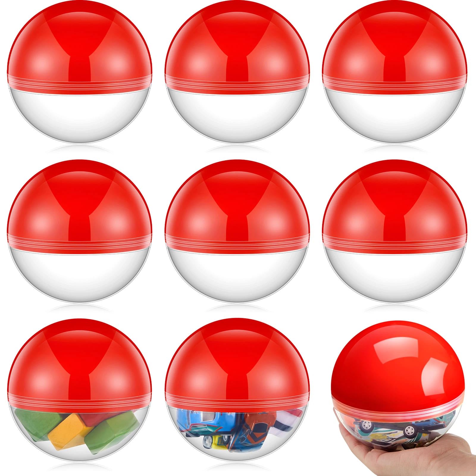 Arrowbash cartoon ball clear top 4-inch showing contents for easy gifting