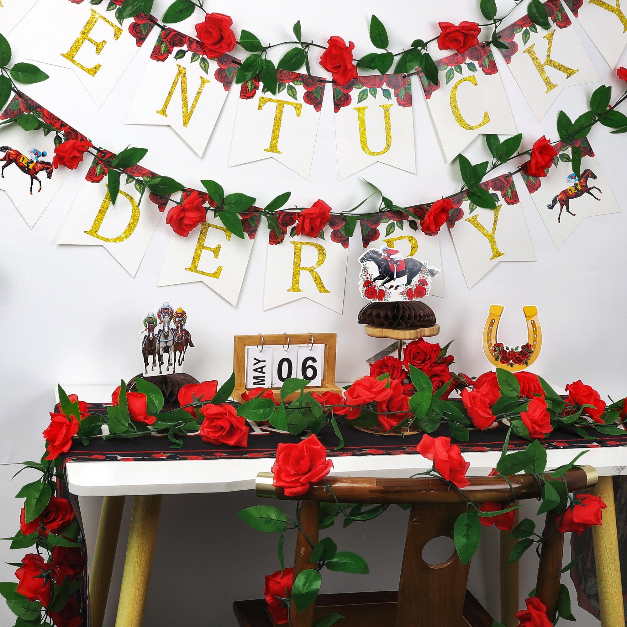 Arrowom derby rose vine decor for craft projects and centerpieces.