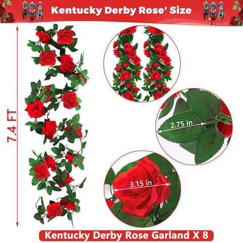 Arrowom Derby Day artificial rose vine adds color to weddings and parties