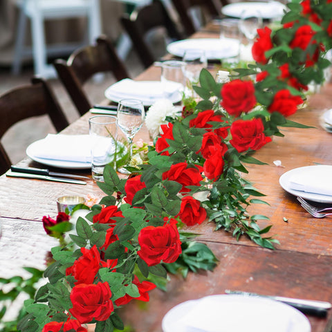 Arrowom Derby roses artificial vine wrapped around arches for decoration