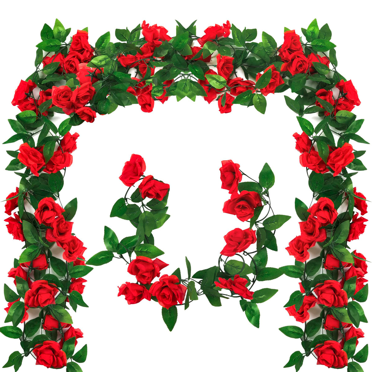 Arrowom Derby Roses 8ft vine with nine blooms for backdrops