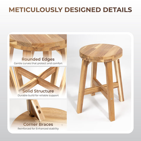 ARROWSTONE round stool easy to assemble with minimal setup