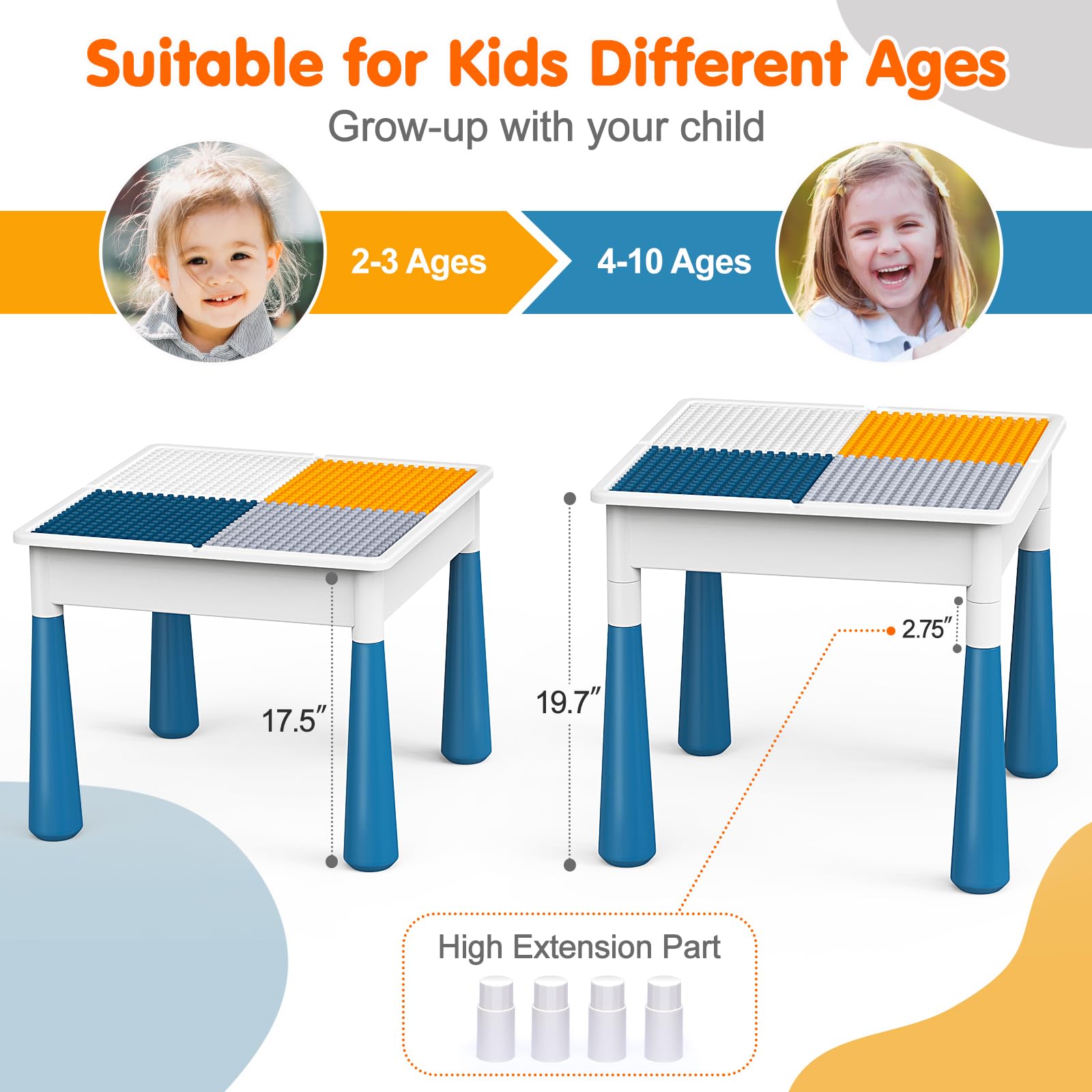 Durable ABS plastic construction is non-toxic and kid-friendly