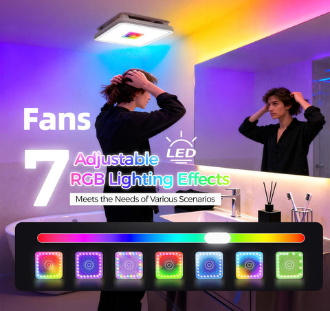 ARSFAN bathroom vent with LED light for enhanced visibility and comfort.