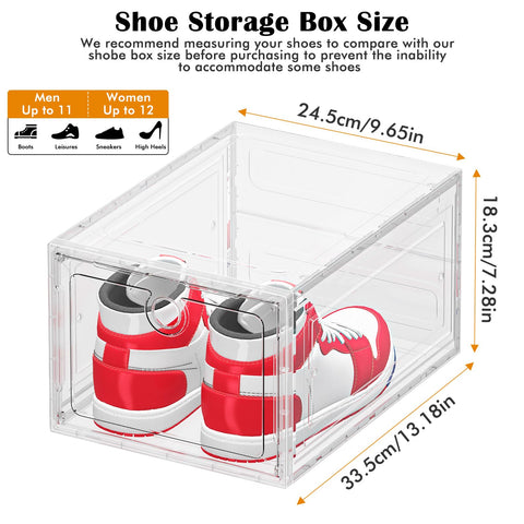 ARSTPEOE 6-pack shoe organizer magnetic door closeup highlighting secure one-handed access.