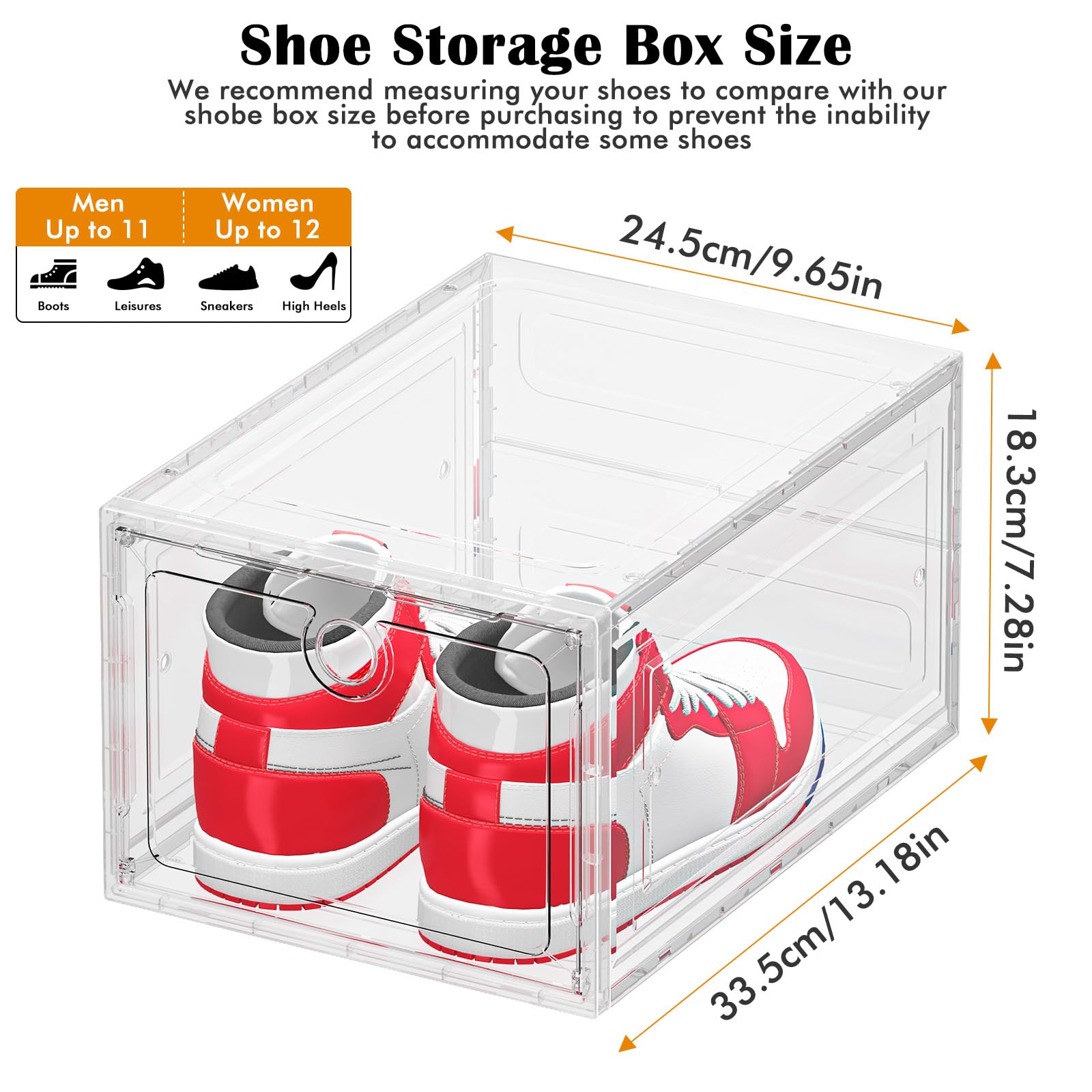 ARSTPEOE clear hard-plastic boxes offer instant visibility for easy selection.