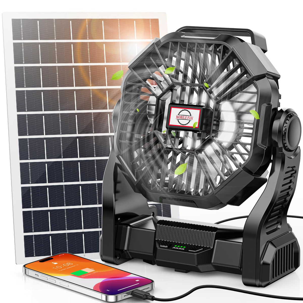 Art In Real 10W solar panel powering outdoor cooling