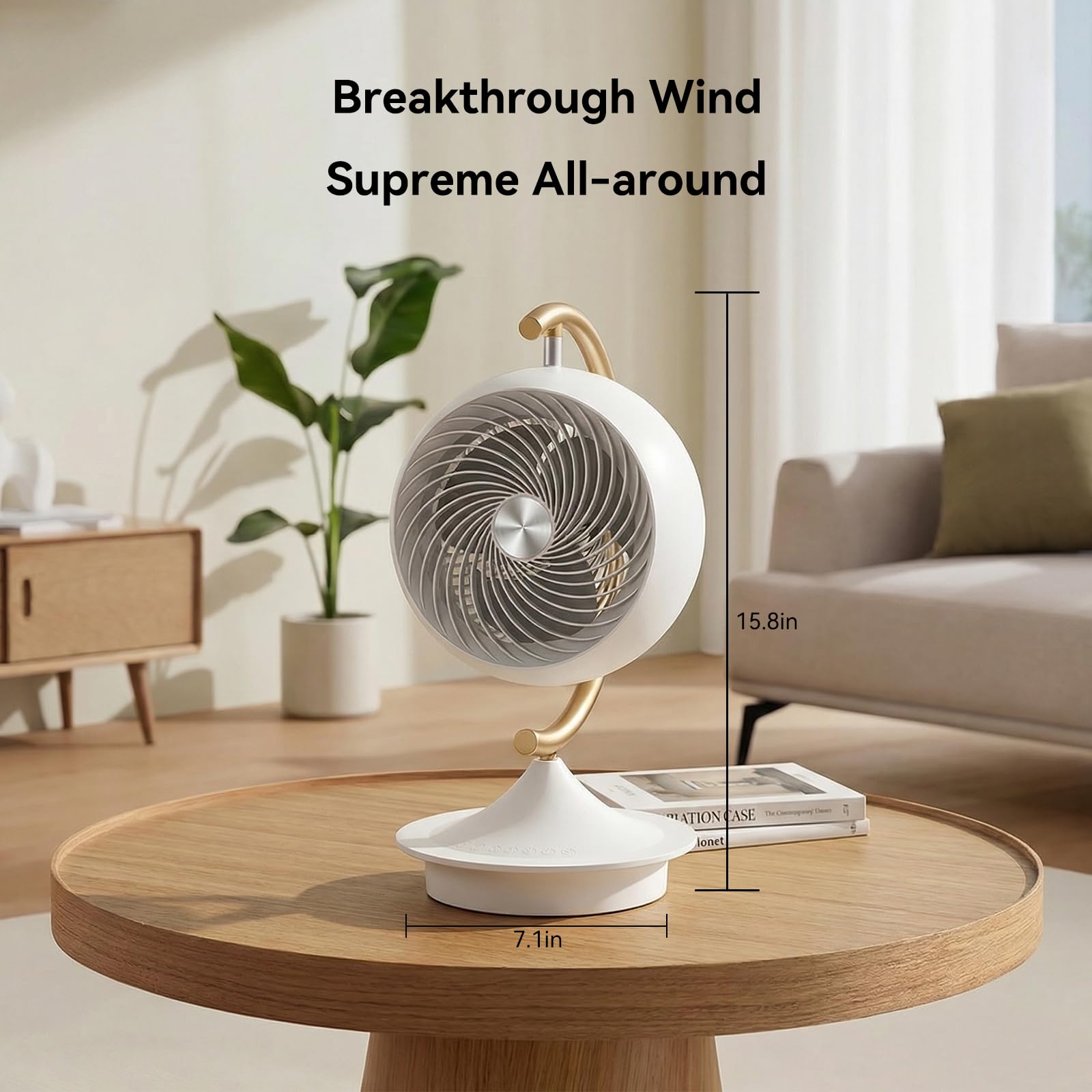 ART QIDOO desk fan battery life indicating long run time on a single charge