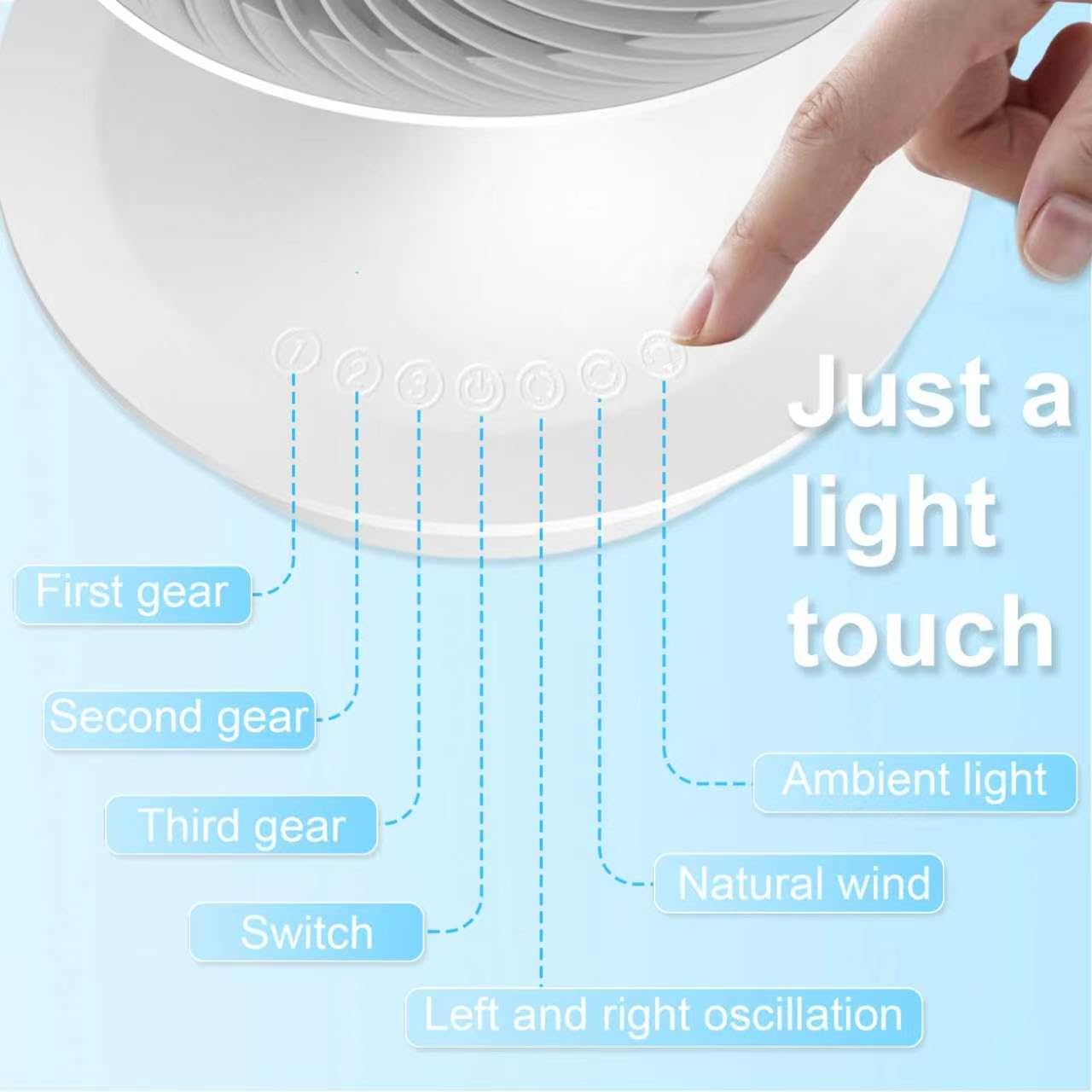 ART QIDOO quiet bedroom fan operating quietly for nighttime use