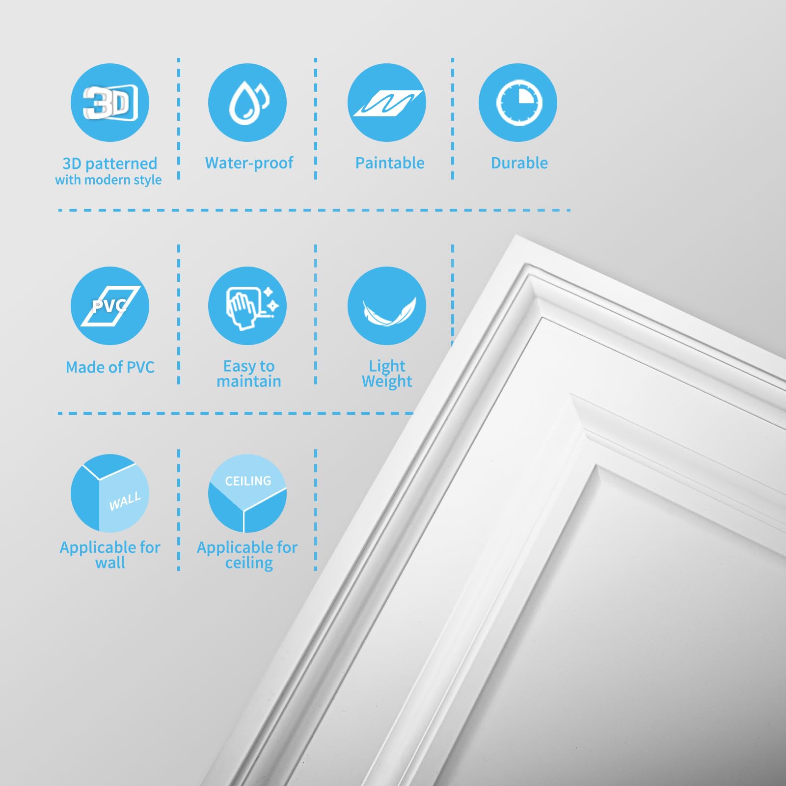 Art3d 96 sq ft coverage suits large basement or hallway ceilings.