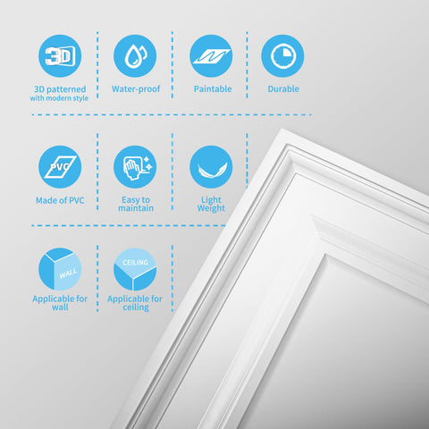 Art3d 96 sq ft coverage suits large basement or hallway ceilings.