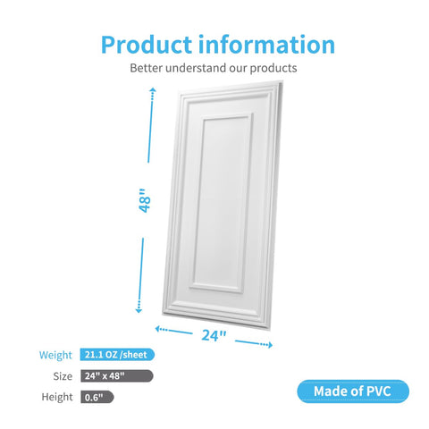 Art3d drop ceiling tiles 24x48 white cut-to-fit for custom spaces.
