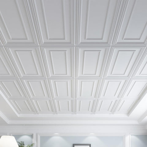 Art3d drop ceiling tiles close-up grid-installation with lightweight flexibility.