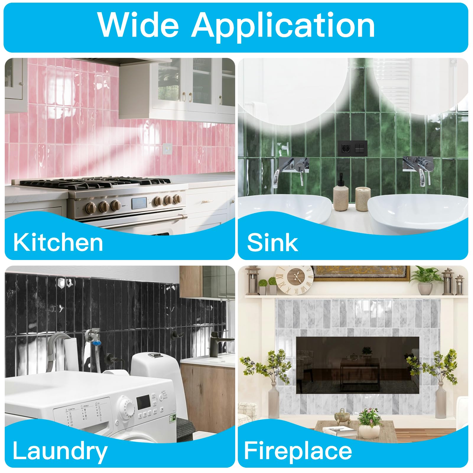Art3d durable surface tiles resist wear and clean quickly after cooking.