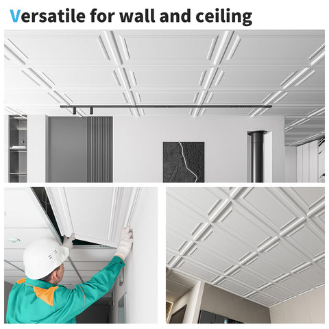 Art3d paint-friendly tiles trim easily with scissors or knife.