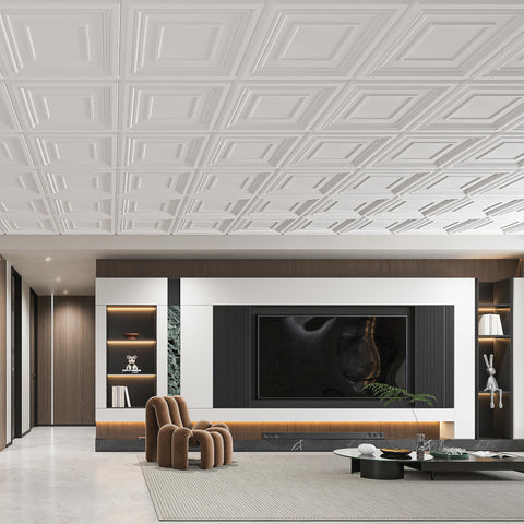 Art3d paintable ceiling tile ready for color customization