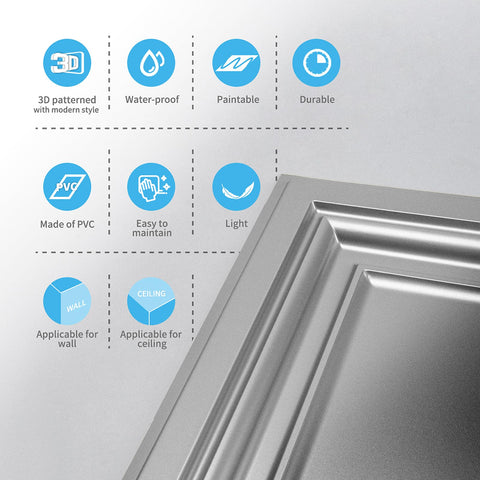 Art3d PVC ceiling tiles for versatile ceiling and wall decoration