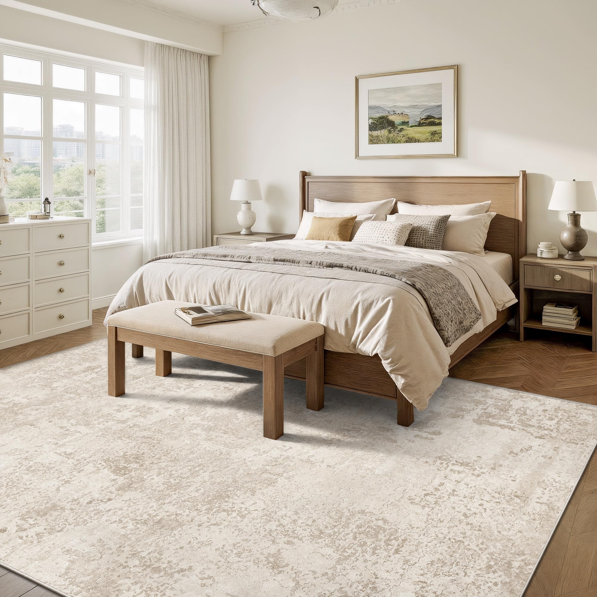 ArtandTuft non-shedding rug keeps fibers from spreading across rooms.