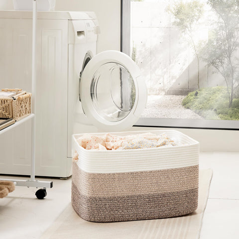 Artfeel blanket basket demonstrates 100L capacity with blankets and toys neatly