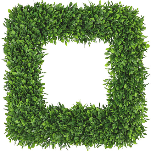 Artgar 20Inch Boxwood Wreath on the front door for year-round curb appeal