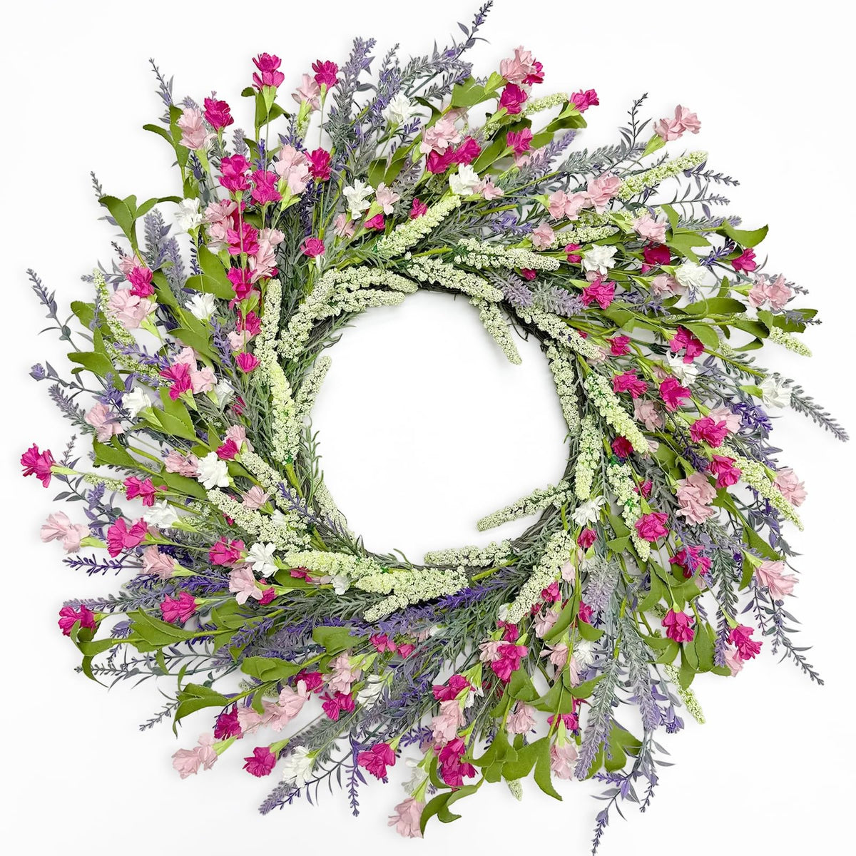 Artgar 26-inch spring wreath on the front door adds curb appeal.