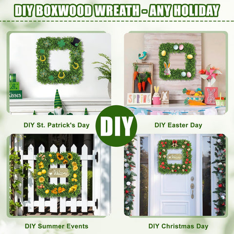 Artgar greenery wreath used as versatile indoor/outdoor décor