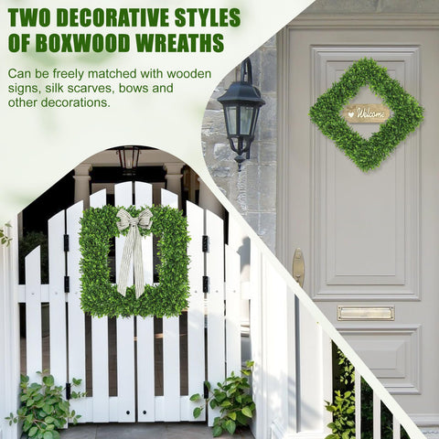 Artgar boxwood wreath windproof and waterproof for all-season use