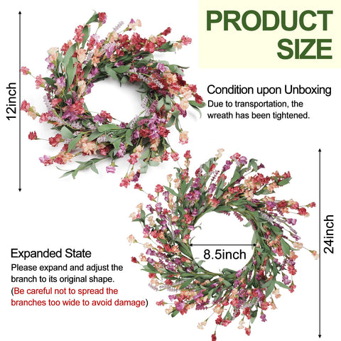 Artgar wreath suitable for indoor and outdoor use with versatile placement.