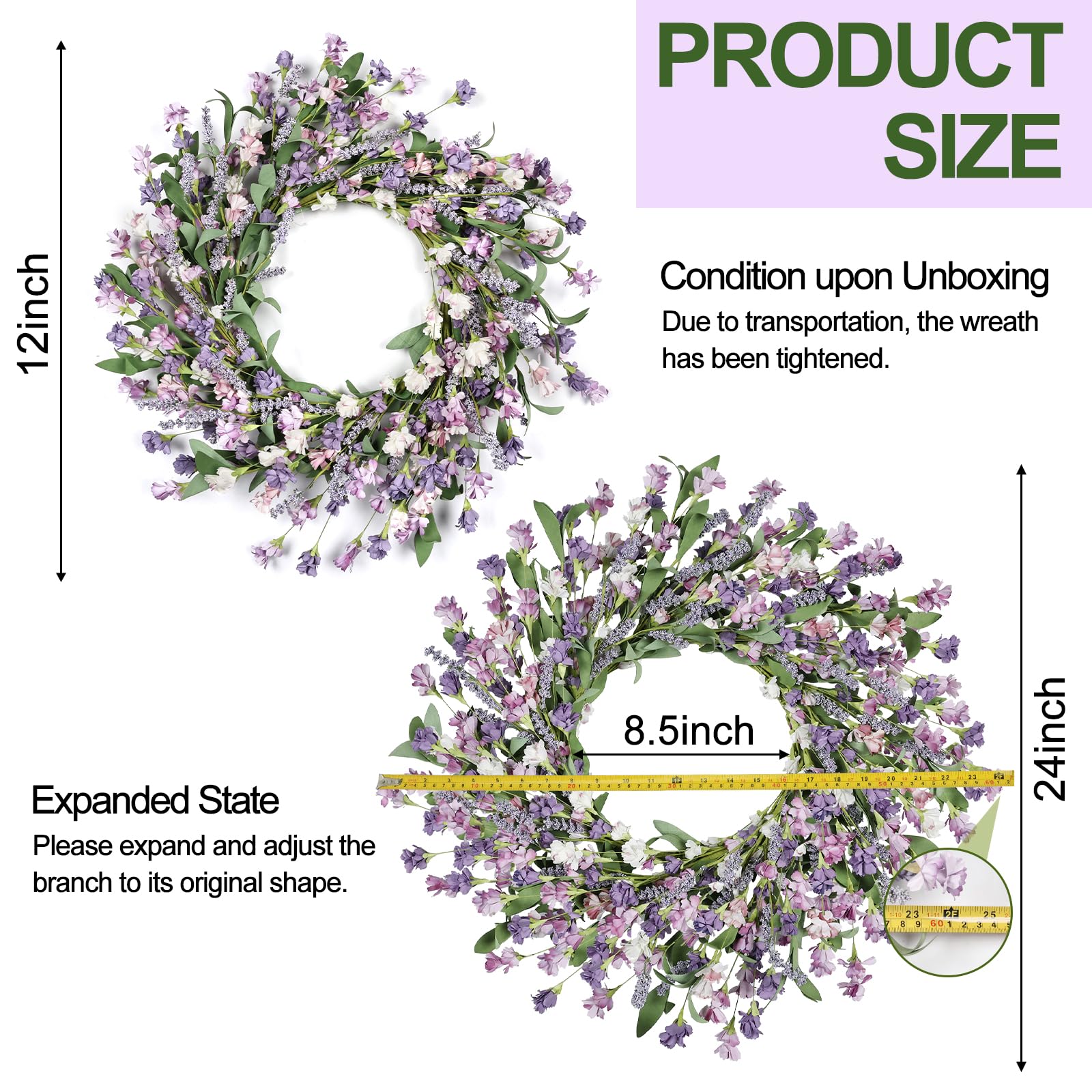 Artgar Handmade wreath features durable attachment for secure display indoors or outdoors