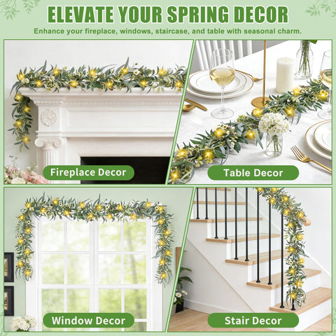 Artgar mantle and fireplace garland brings natural charm to homes.